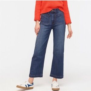 J. Crew High Rise Slim Wide Leg Ankle Jeans Sz 26